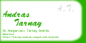 andras tarnay business card